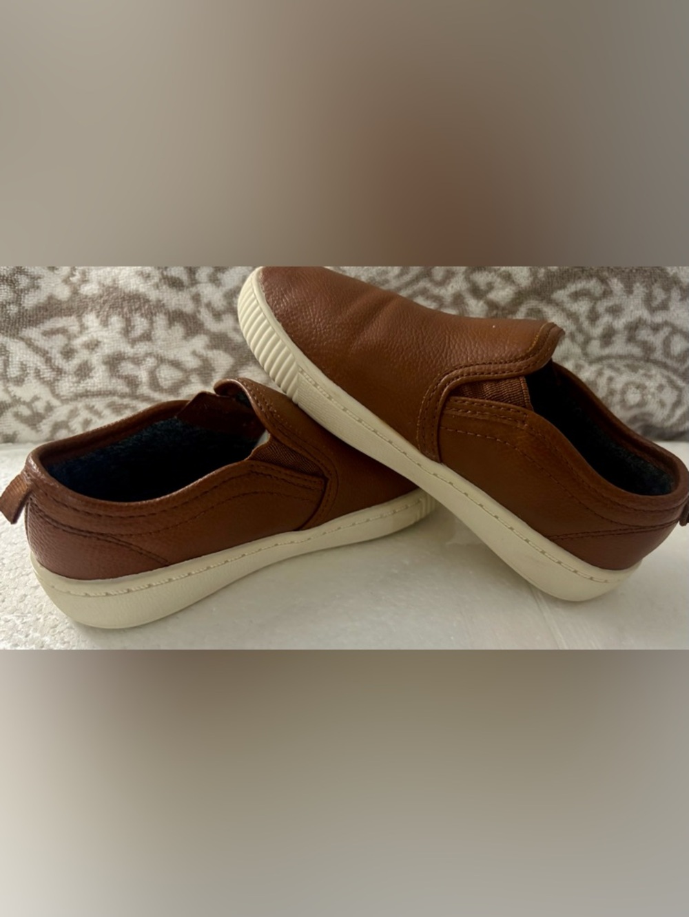 Carter's Toddles Boys Ricky  Slip-On Shoe Casual Loafers with Cream Sole Size 11